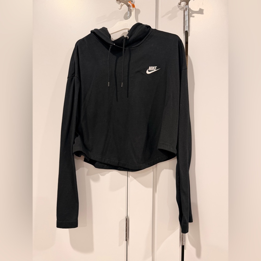Nike Black Hoodie Crop